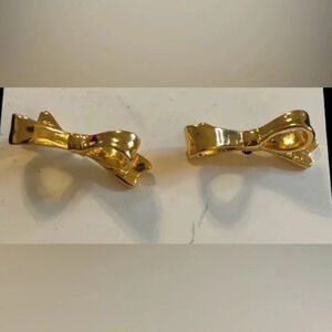 Genuine Vintage Kate Spade Gold Tone Bow Stud Earring